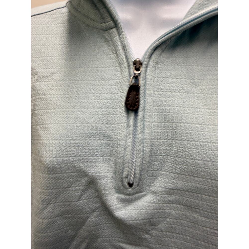 Tommy Bahama Mens S 1/4 Zip Pullover Sweater Blue Marlin Pima Cotton Thick golf - Picture 6 of 6